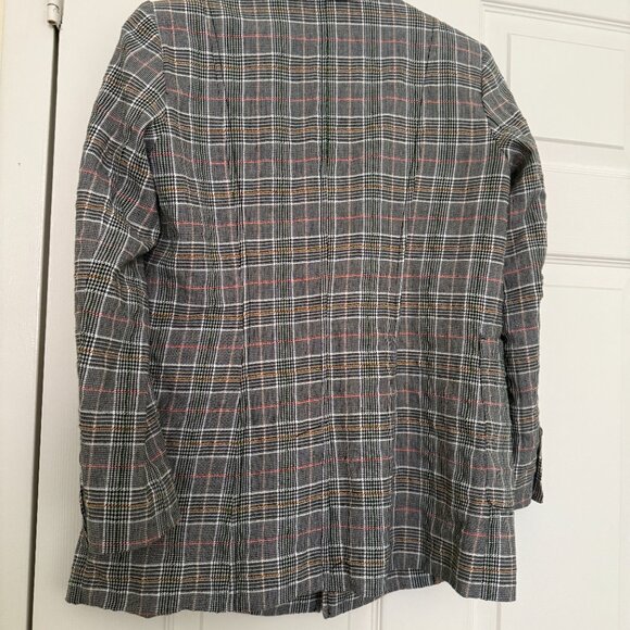 Anthropologie Maeve Lilith Oversized Double Breasted Plaid Blazer 0P - Picture 12 of 14